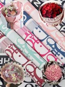10Pcs High-Grade Flower Wrapping Paper Double-Sided Paper Ouya Paper Bouquet Wrapped With Flower Paper Gift Packaging Material Gift Packaging Floral Supplies Flower Shop Materials Suitable Occasions: Birthday Parties, Weddings, Parties, Confessions, Couples' Festivals And Other Occasions.