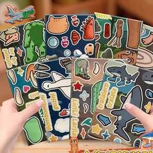 8件装新AI山海经Switch装DIY手机贴纸，手工木棍人DIY贴纸，适用于笔记本电脑、手机、透明手机壳、冰箱等常见场所