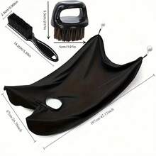 1 șorț de ras pentru bărbați + 1 pieptene pentru îngrijirea bărbii - Accesorii de îngrijire - Cu 2 ventuze, bavete de ras pentru barbă, bavete de ras, depozitare portabilă