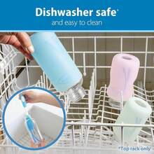 Dr. Brown'S Natural Flow Anti-Colic Options+ Narrow Glass Baby Bottle Starter Set With Silicone Bottle Sleeves, Brush &Amp; Soft 100% Silicone HappyPaci Pacifier For Newborns, 0m+