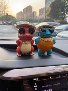pokemon Pokemon 16cm Car-Mounted Standing Squirtle Car Decoration Roof Vinyl Car Tail Doll Car External Pendant Home Desktop Ornaments Computer Desk Ornaments Doll