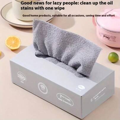 [Disposable Kitchen Wipes] Professional Oil-Removing Cleaning Cloths, Lint-Free And Highly Absorbent, Single-Use For Maximum Hygiene, Effortless Cleaning Solution