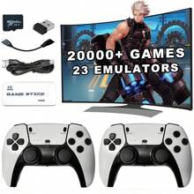 YIYI Handhedl Mini Retro Game Stick Game Console, 4K Output & Wireless Controller Plug And Play Video Game Console With 20000+ Games / 30000+ Games, Arcade Gaming Console(64G/128G)