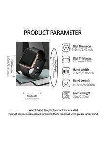 2 件时尚简约 LED 数字显示方形电子手表，适合年轻学生，适合日常生活，是学校、聚会、旅行的必备品，也是送给朋友、生日、节日和毕业季的完美礼物。送礼的理想之选 - 彩色 - 查看 12