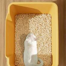 Pet Toilet Cat Litter Box Oversized Splash-Proof Cat Toilet Kitten Giant Open Cat Litter Box Extra Large Cat Litter Box Deodorant Easy To Clean - Yellow - View 4