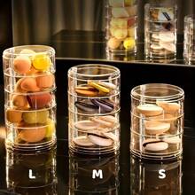 1pc 3/4/5-Tier Acrylic Jewelry Organizer Box With 360° Rotating Compartments, Transparent Dustproof Lid - Multi-Use Desktop Storage For Earrings, Bracelets, Necklaces, Makeup & Accessories - Perfect Gift For Women, Mom For Women Storage Organizer Travel Essentials Gift Back To School