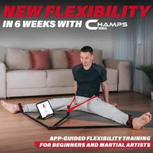 Dividido con aplicación de entrenamiento flexible - Ajustable con 3 patas para estiramientos, mejora el rango de movimiento, flexibilidad de piernas y ingle, con temporizador de estiramiento desmontable, adecuado para artes marciales, artes marciales mixtas, yoga - 1 - Ver 2