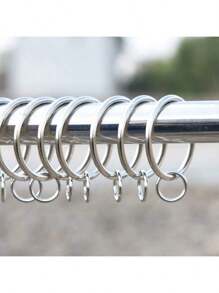 10Pcs/30Pcs/50Pcs 1.5-Inch Open-Hole Metal Curtain Rings, Hanging Rings And Hooks, For Curtain Rods, Shower Curtains, Living Room, Bathroom (Gold, Black, Silver)