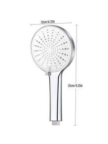 Ducha de mano de alta presión con 3 funciones, con manguera de acero inoxidable de 1.5m/59 pulgadas y soporte adhesivo para pared