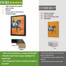Optional Buy One Get Six Free Style, 12*16in Letters, Scary Clowns Pattern, Optional Frame, Optional 1 Pc Canvas Or Paintings With Polished Plexiglass Frame + 6 Pcs Canvas Posters, Replace Any Time, Modern Wall Art Decor For Home Living Room Bedroom Office, Home Decor, Home Accessories