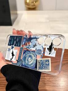 1个蓝色海洋杀手软壳手机壳，兼容 17/17 Air/17 Pro/17 Pro Max、荣耀、红米、三星Galaxy A04e/12/A13/A14/A34/A50/A52/A53/A54/S21/S22/S23/S24/S25/S25 Ultra、6A/7A/8A、12T/13T - 無色 - 查看 3