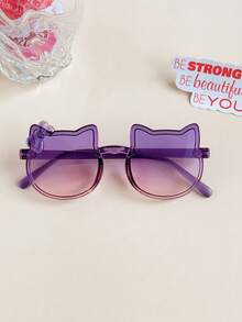 1/2/3/4Pcs 2025 Boys Girls Cute Newest Double Colors Cat Bowknot Shape Kids Children Baby Fashion Glasses Eyewear