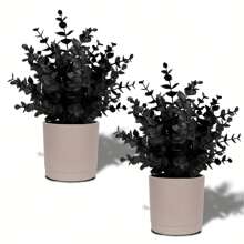 10 piezas/24 piezas/36 piezas Flores artificiales de estilo gótico oscuro con eucalipto negro - Decoración del hogar de plástico para el Día de Acción de Gracias, sin mantenimiento, para arreglos DIY de otoño, Halloween y decoraciones de temporada de miedo, decoraciones de otoño para el hogar, centro de mesa estacional, estética vintage, decoración de alta calidad, follaje decorativo, decoradores navideños, decoración de Halloween, decoración de habitación, plantas falsas