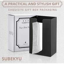 New-  Magnetic Dryer Sheet Holder For Laundry Room,Dryer Sheet Container,Iron Dryer Sheet Dispenser For Laundry Storage And Anizition, Wall Dryer Sheet Box,Fabric Sheet Holder,Black - Black - View 7