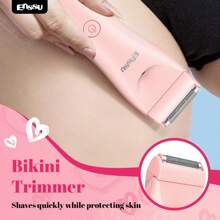 ENSSU 1 Set rosa 2-in-1 multifunktionaler Damen Bikini Trimmer Elektrischer Rasierer Epilierer Hautpflege Schönheitspflege Tool, Dual-Köpfe mit LED-Licht, 1 Stunde Schnellaufladung mit Ladestation, wasserdicht für die Dusche geeignet, passend für Gesicht/Achseln/Arme/Körper/Bikinizone, Geschenkboxverpackung ideal für Muttertag, Valentinstag, Internationaler Frauentag, inklusive Aufbewahrungstasche für einfaches Reisen