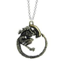 bandai Colar AVP Alien V Predador Covenant Colar Alien Xenomorph Rainha Prometheus Anel Joias de Filme Vintage