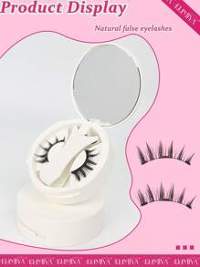 زوج من رموش مغناطيسية بتصميم عيون الأنمي مع أداة تطبيق، طقم رموش مغناطيسية قابلة لإعادة الاستخدام، مقاومة للماء بدون حاجة لصمغ، رموش صناعية طبيعية مناسبة للعيون الحساسة