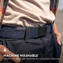 The Original Unisex Adventure Belt, Heavy Duty Elastic Webbing, Non-Metal Travel Friendly Buckle - Brown - View 4