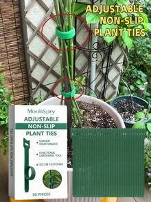 1 Packung 30 Stücke Pflanzenbinder, vielseitig einsetzbare verstellbare Bindeschnüre für Garten/Innenraum, unterstützen Kletterpflanzen, sichern empfindliche Äste, einfach zu verwenden und wiederverwendbar