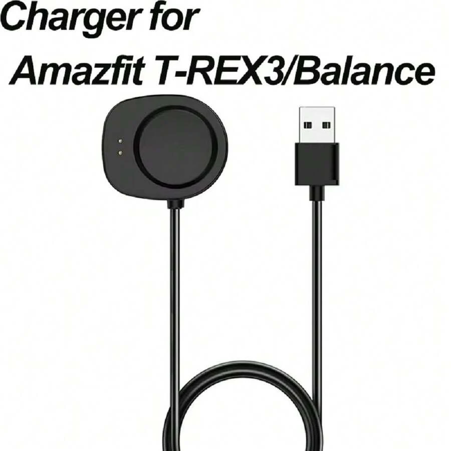 USB Charging Cable Magnetic Power Charging Cord For Amazfit T-Rex3 /Amazfit Balance - Black - View 1