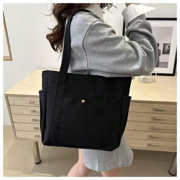 1 peça Bolsa Tote da Moda, Bolsa de Ombro de Canvas Multifuncional, Bolsa de Maternidade e Bebê