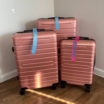 Purple Personalized Custom Embroidered Luggage Tag/ Bag Tag, Nylon Webbed Luggage Tag,School Supplies,Back To School,School Gift,For Office,For School,For Classroom,For Teacher Gifts,For University,For Colleague,For Dorm Rooms,For Teacher,For Boys And Girls,For Teenagers,Junior High School Students,Middle School Students,High School Senior High School Students,College Students,University Students,Freshman,Sophomore,Underclassmen