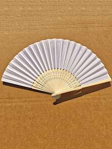 1/2/5把丝绸手扇，纯色折扇，竹扇装饰配件，适合作为结婚礼物、DIY桌面装饰、生日礼物、毕业礼物，22-23根扇骨（随机）