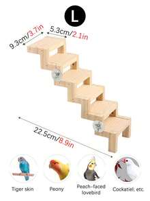 1pc Bird Cage Perch, Bird Climbing Ladder, Z-Shaped Cloud Ladder Toy, Interactive Parrot Climbing Toy, Suitable For Bird Cage Use