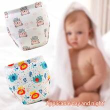 5pcs Reusable Baby Potty Training Underwear, Comfortable Breathable Thin Anti-Leak Cloth Diapers For Newborn Baby Boys Girls, Washable, Breathable Training Pants, Leakproof, Unisex, All Season Infant Clothing - Elegant Printed Patterns, Great Gift For Every Baby - Multicolor - View 3