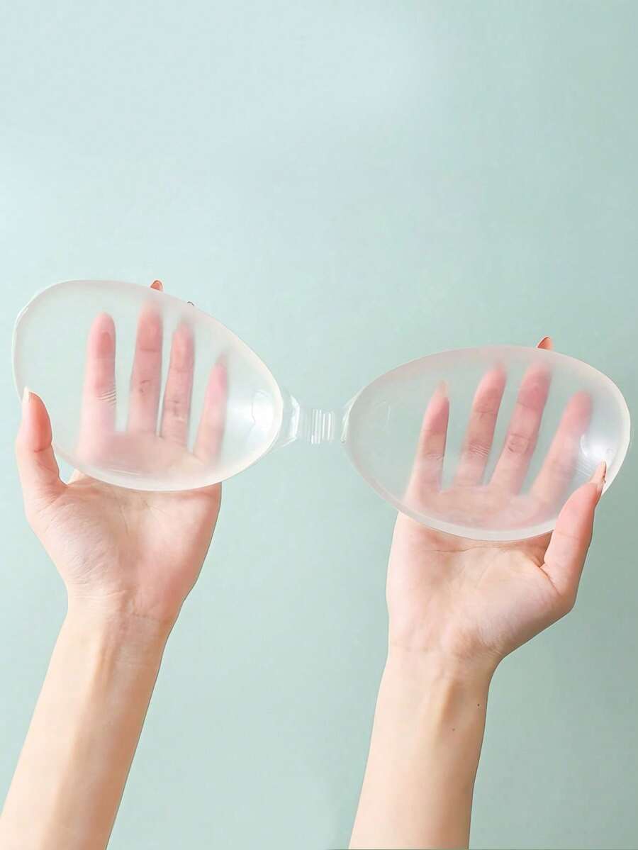 隐形无缝聚拢文胸提升粘合硅胶乳头贴露背无肩带文胸 - 無色 - 查看 1