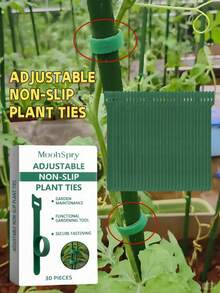 1 Packung 30 Stücke Pflanzenbinder, vielseitig einsetzbare verstellbare Bindeschnüre für Garten/Innenraum, unterstützen Kletterpflanzen, sichern empfindliche Äste, einfach zu verwenden und wiederverwendbar