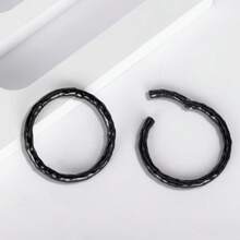 1 pieza Nuevo accesorio de moda para orejas estiradas, aro de acero inoxidable simple para dilataciones de oídos, kit de dilatación de joyería para mujeres