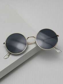 1pc Round Fashion Glasses, Suitable For Daily Life, Travel And Outing - Multicolor - View 2