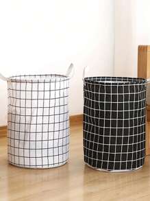 1pc Round Dirty Clothes Basket, Laundry Basket, Portable Dirty Clothes Basket, Storage Bin