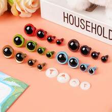 160Pcs Multifunctional Safety Eyes For Amigurumi With Washers 10/12/16/18mm Colorful Plastic Safety Eyes For Crochet Craft Safety Eyes Gift Crochet Lovers Halloween Decorations Stuffed Animals Crafting Office Stationery Supplies - 1 pack - View 5