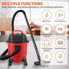 Aspiradora Industrial Seco-mojado De 15l Función 3en1 Rojo - Tipo de Enchufe B USA (110-127V) - Ver 2