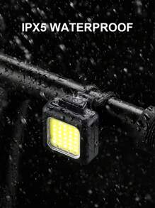 1 pezzo Mini luce anteriore e posteriore per bicicletta multifunzionale in ABS, ricaricabile USB, alta luminosità, adatta per ciclismo, escursionismo e campeggio all aperto
