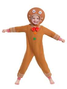 Conjunto de 2 piezas de sombrero y mono de hombre de jengibre para niños, disfraces para actuaciones en escenario y festivales para niños - Multicolor - Ver 14