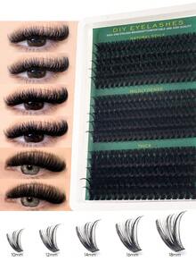 60D+80D+100D/60D+80D+100D+120D/40D+60D+80D/80D/200D Fluffy Lash Cluster, 295/300/320/280/168 Pieces D-Curl Thick Lash Cluster, 9-18mm Delicate Individual Lashes, Lash Cluster, Lash Cluster, Individual Lashes, Lashes, False Eyelashes - D - View 9