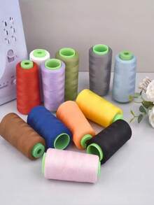 402缝纫线1200米/1300码每卷包缝线涤纶线锥形涤纶适用于机器和家用缝纫配件 - 彩色 - 查看 2