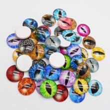 Glow In The Dark Animal Eyes Cabochons - 20 Pairs Mixed Glass Eyes For DIY Crafts, Toys (Dragon, Snake, Lizard, Owl)