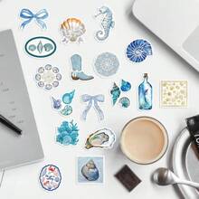100Pcs Ocean Stickers Sea Creature Stickers Sea Stickers Ocean Animal Stickers Fish Stickers Seashell Stickers Pink Stickers Blue Stickers Aesthetic Stickers Vinyl Waterproof Stickers Aesthetic Laptop Sticker Pack Skateboard Stickers Water Bottle Stickers Notebook Stickers, School Supplies,Back To School