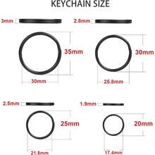 Hot Picks 40 Pack Black Key Ring Keychain Assorted In 4 Sizes Metal Round Split Key Chains Rings For Home Car Dog Tag Office Lanyards Keys Attachment