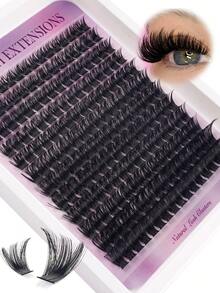 睫毛簇 30D+40D+50D+60D+80D+100D 睫毛簇 纤细单根睫毛 480 片 D 卷睫毛延长 10-16 毫米自然睫毛簇 DIY 簇睫毛延长 适合初学者 睫毛簇、睫毛簇、单根睫毛、睫毛、假睫毛 - 彩色 - 查看 10