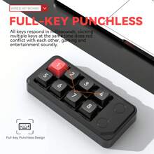 MKESPN MKESPN Portable USB Wired Mini Numeric Keyboard 8 Keys Hot Swappable Number Keypads RGB Backlit Programming Wired Gaming Keyboard For Win7/8/10/XP