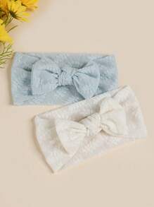 3 Pieces Baby Soft Breathable Mesh Bow Elastic Headbands, Children Hair Accessories, Newborn Versatile Fashion Hair Decor Suitable For Festivals, Parties, Photography, Everyday Wear