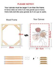 SURELIFE 1 Set Wood Canvas Stretcher Frame DIY Bars Kit For Gallery Wrap Oil Painting Mounting Stretcher Strips Oil Painting Wall Art Decor 12X16 16X20 16x24in 20x40in