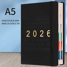 2026精装日程表-12个月（1月12月）周月日程表100g纸成人每日计划整理器新计划本计划表自律打卡待办事项清单文具笔记本 - A5 - 查看 13