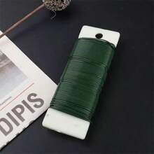 22号柔性绿色镀锌金属丝，适用于DIY项目、圣诞花环和插花。