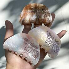 1 Stück Schmetterling Strass Haarspange aus Azetat für Frauen, kleine süße Haarklammern für den täglichen Gebrauch, Party Haaraccessoires, Weihnachtsgeschenke, am Strand